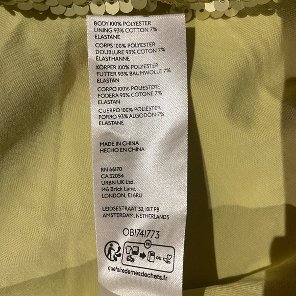 Brand New Anthropologie Gold Sequinned Bandeau Tube Top - Picture 10 of 16